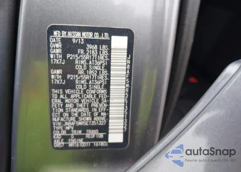 2014 Nissan Juke S from USA, damaged, VIN JN8AF5MR5ET351327